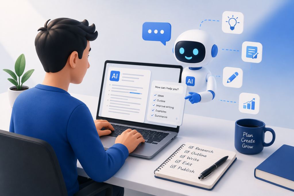 AI content helping a content creator write better articles